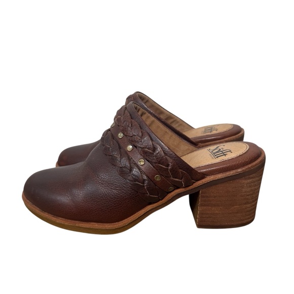 Sofft Solano Brown Leather Clogs with Braid Detail Women’s 7.5 - Picture 1 of 9